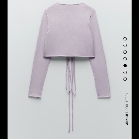 ZARA Light purple Knit wrap top (jacket/cardigan) - Picture 10 of 10